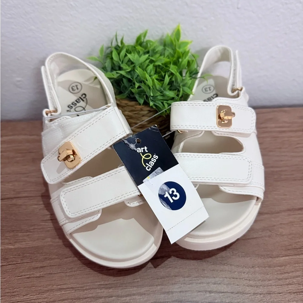 Art Class White Kids Sandals with Buckle
